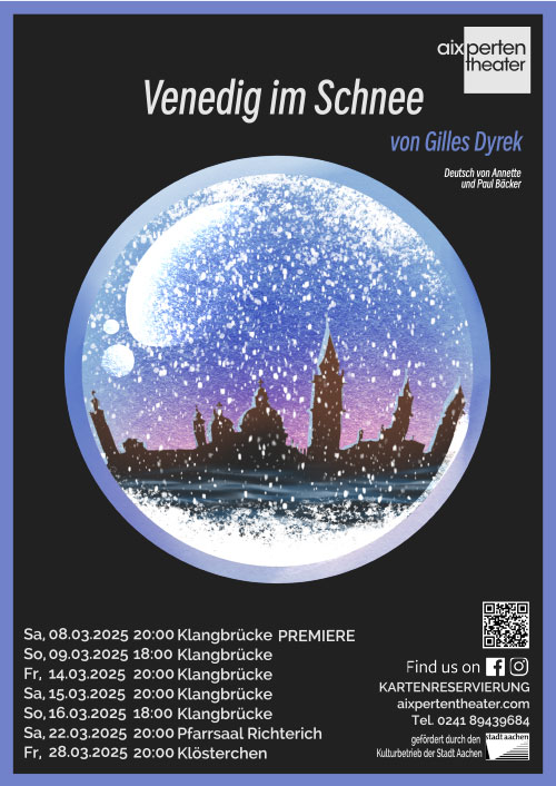 Plakat Venedig im Schnee