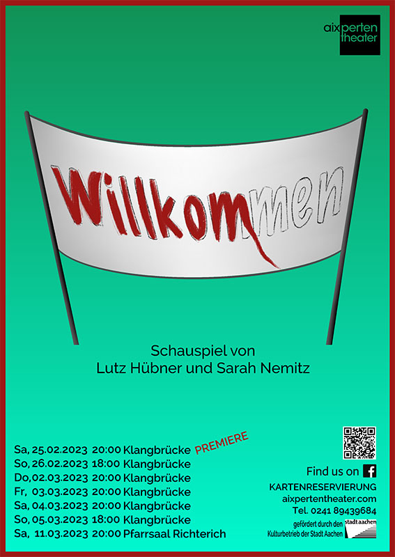 Plakat Willkommen